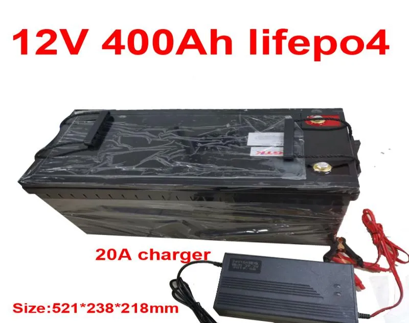 Impermeável 128V 12V 400AH LifePO4 Bateria de lítio para carrinhos de golfe Fonte de alimentação EV SOLAREIRO DE CONVERTOR DE ARMAZENAMENTO 20A CHARGER3248489