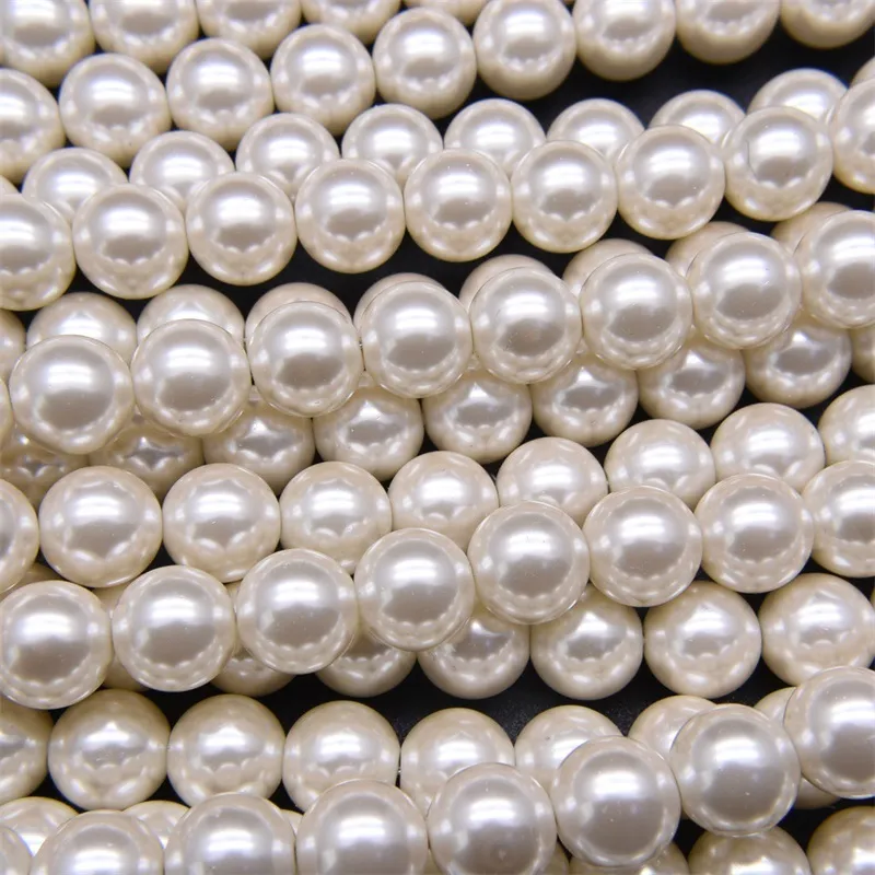 Glass imitation pearl round beads 2.5mm 290pcs per string