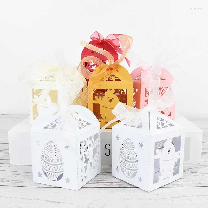 Enveloppe cadeau 10pcs Pâques Paper Box Candy