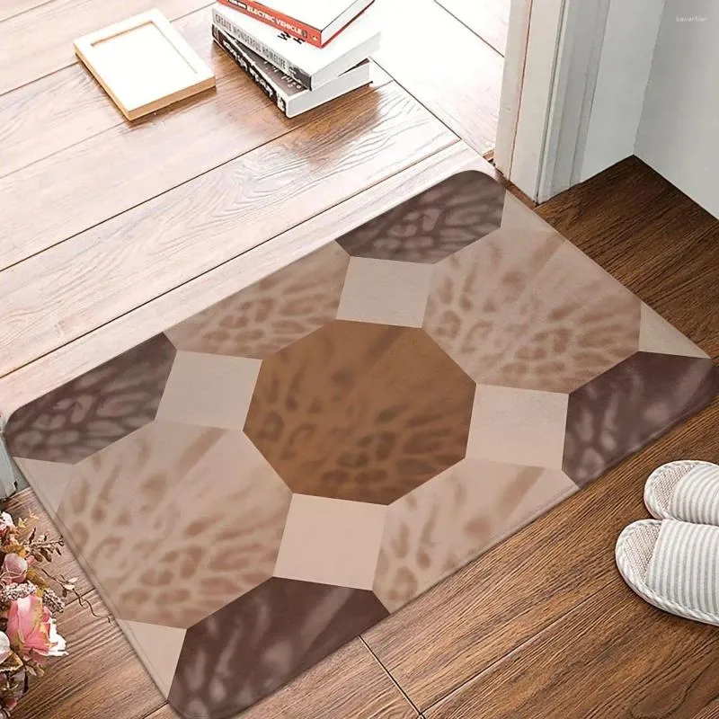 Tapijten Azalea Octagon Earth Tinten Grote niet-slip tapijt Doormand Woonkamer Bad Mat Toegang Deur Decoratie Tapijt