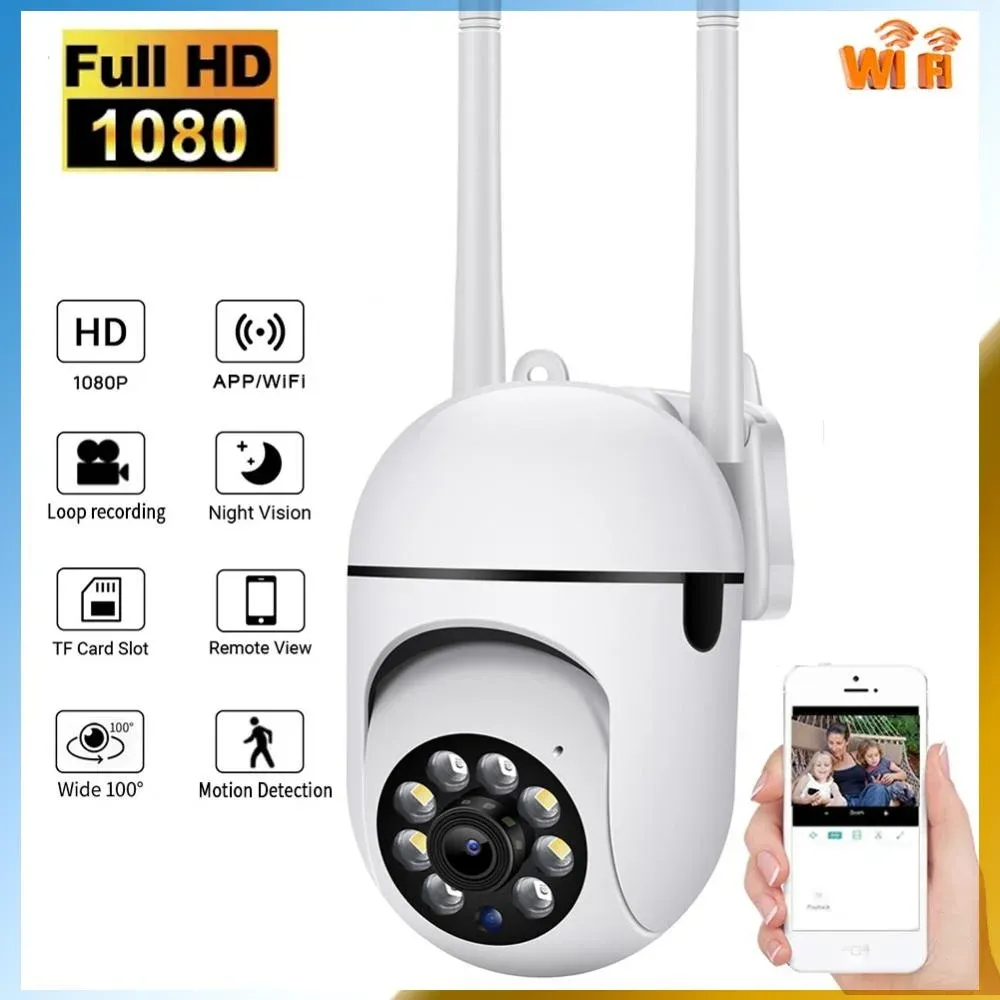Câmeras YCC365 Plus 1080p PTZ WiFi IP Câmera IP Audio CCTV Vigilância 4x Zoom Night Full Color Wireless impermeável H.264 Segurança de áudio