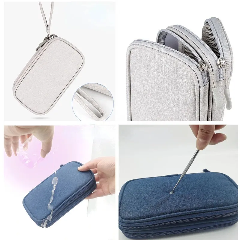 2024 Travel Portable Digital Product Storage Bag USB Data Cable Organizer Headset Cable Bag Charging Treasure Box Bagfor USB cable for