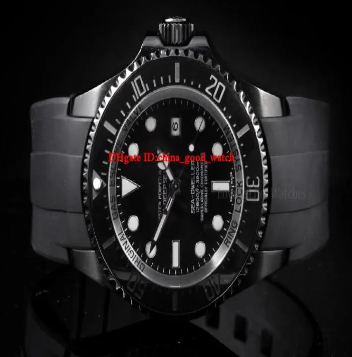 Hoge kwaliteit horloge 126660 126600 Zeeweller Ceramic ETA 2813 Automatische zee zwarte PVD rubberen band herenhorloges Wolshorloges7807113