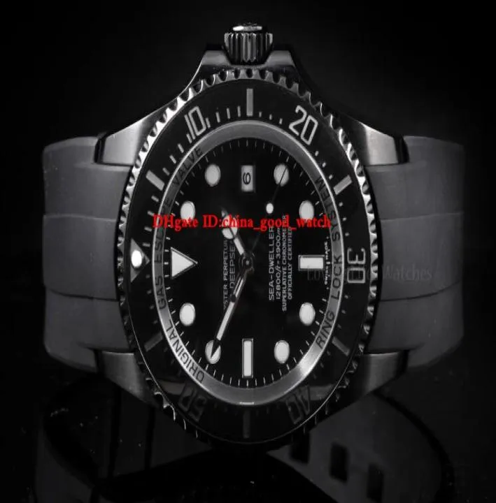 高品質の時計126660 126600 Sea Dweller Ceramic ETA 2813自動シーブラックPVDラバーストラップメンズウォッチwristwatches7807113