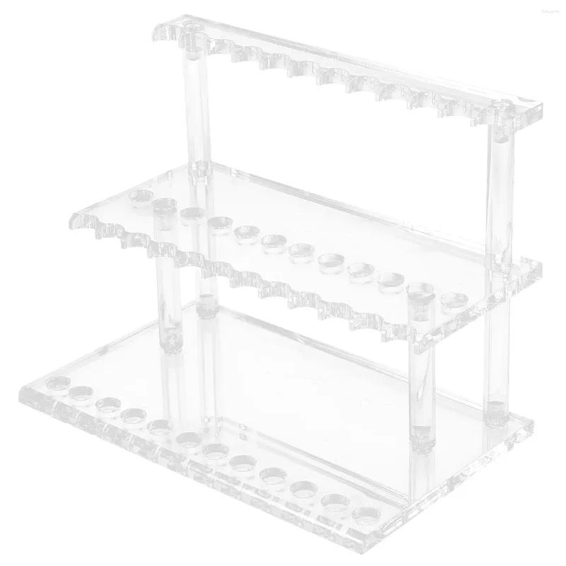 Hooks Practical Storage Holders Makeup Brush Fork Stand Display Shelf Pen Desktop Stationery Organizers Acrylic