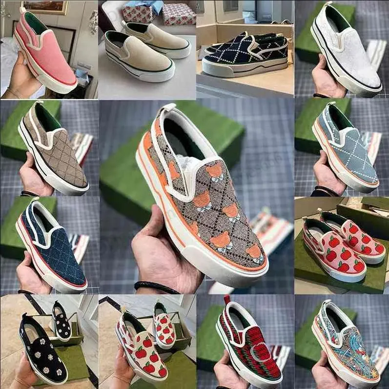2023 Tennis 1977 Chaussures décontractées Femmes Slip-On Sneak-On White Rose Classic Jacquard Denim Vintage Runner Trainers Skate Designer New Shoes Taille