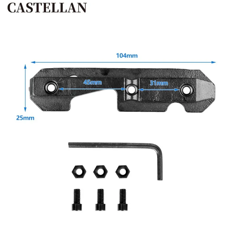 AK side guide rail modification accessories metal base, all steel AK adapter base