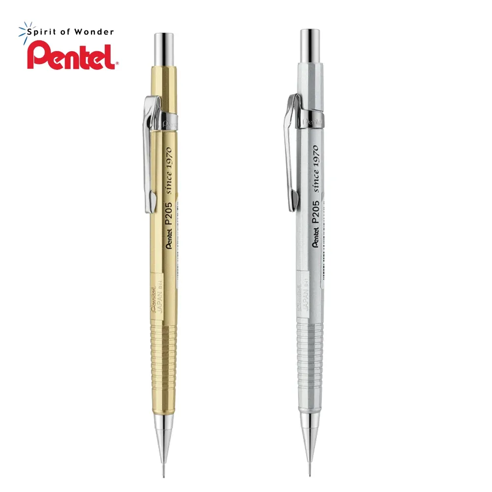 Pencils Japan Pentel Mechanical Pencils P205 Student Activity Pencil 0.5mm Low Gravity Office Drawing Cartoos Stationery School Supplies