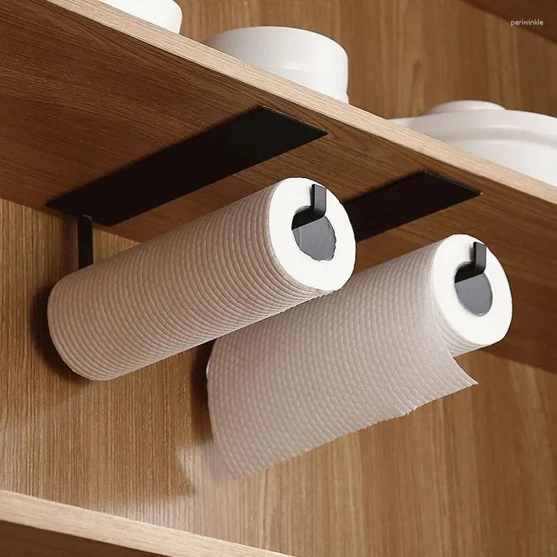 Rangement de cuisine Storage de serviette en papier non perforé Hangage de toilette Roll Rouleau de film frais Salle de film Mur de suspension étagère