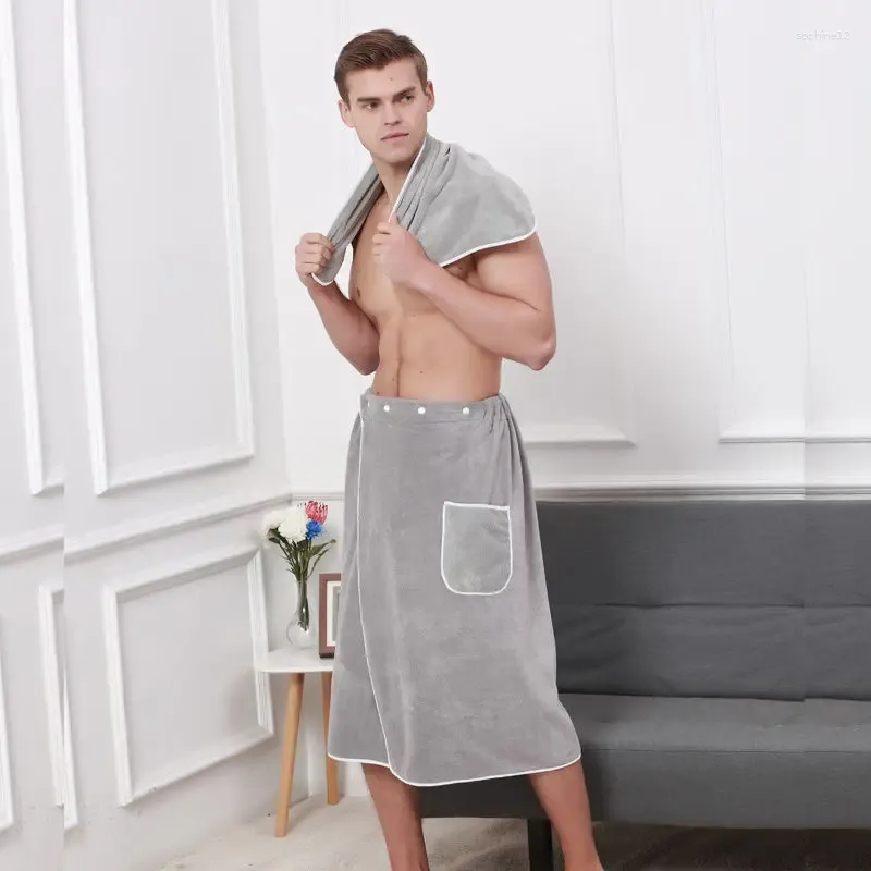 Towel High Quality Thickened Upgraded Button Up Bath That Can Be Worn By Men. Two Piece Set Of Large Towels Absorb Water