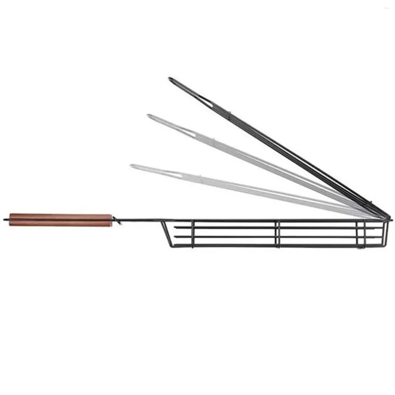 Gereedschap Barbecue Rolling Grilling Manden Cilinder Cage Cooking Accessories voor BBQ -grilltoevoer buiten voor buiten