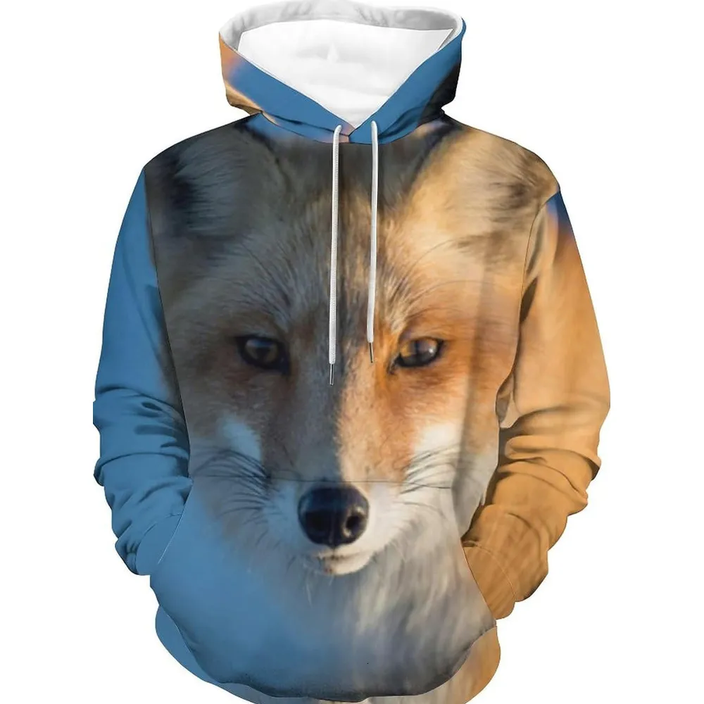 ALISISTER Uniseks capuchontrui heren dames 3D lange mouwen hoodie sweatshirt met zakken, Lava 2, XXL