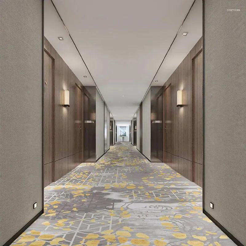 Teppiche Axminster Wolle 5 Sterne Luxus El Wall-to-Wand-Raum Nylon bedruckte Lobby Korridor Bodenrollenpreis/Stück