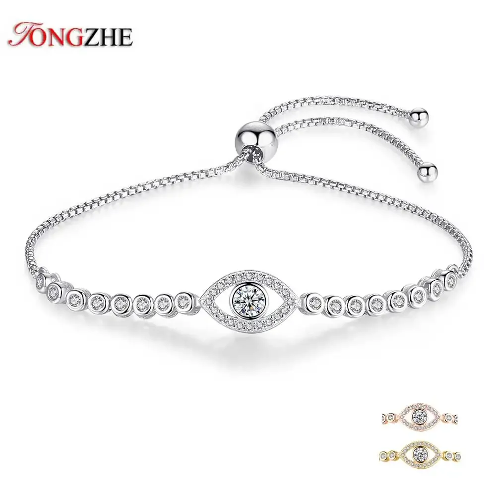 Armreifen Tongzhe Marke Sterling Sier Tennisarmbänder Geschenke für Frauen Blau Ehe Eye Custom Armband A Schmuck Allah