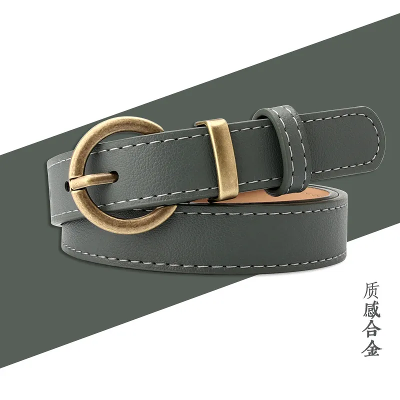 Moda Women Leather Belts de alta qualidade Buckle Gold Best Comparking Dress Jeans Belts for Lady Designer Belt