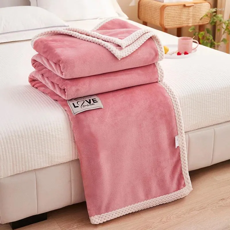 Blankets Weighted Blanket For Beds Warm Winter Flannel Bedspread On The Bed Fluffy Luxury Throw Pink Chair Sofa Home