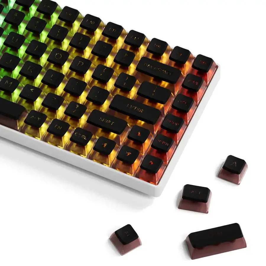 Pads 148 touches PBT Doubleshot Pudding Keycaps ASA Profil Keycaps rétro-éclairés pour Cherry Gateron MX commutateurs de jeu mécanique