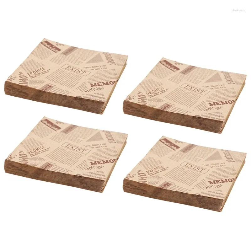 Narzędzia do pieczenia 400pcs 12x12cm kanapki z pączką torba chlebowa ciastka pączkowe torby papierowe torby olejowe rzemieślnicze piekarni pakowanie Kraft