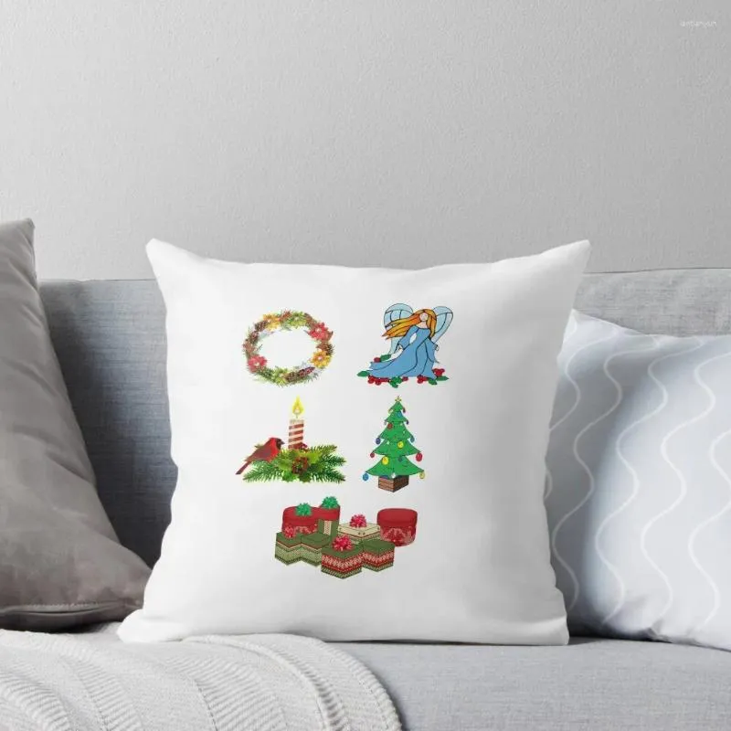 Pillow Christmas Sticker Pack #3 rzut dekoracyjny sofa luksusowa okładka poduszki łóżka