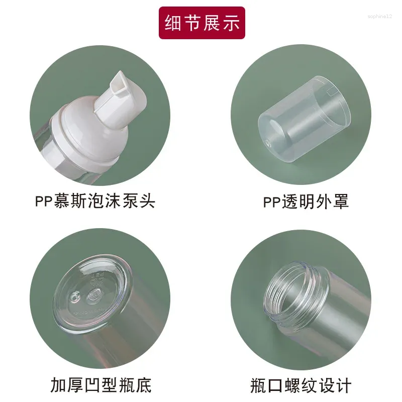 Storage Bottles Yuxi Foam Bottle Mousse Small Capacity 50ml Transparent Foaming PET Hand Sanitizer Travel Size
