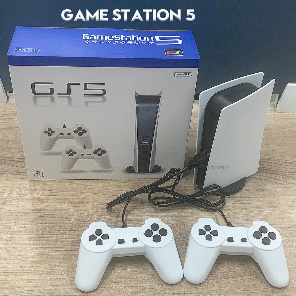 GameStation 5 Консоль AV-Out Home TV Game Console Console Game Station 5 без задержки двойной ручки Eu/US/UK Plug 240419