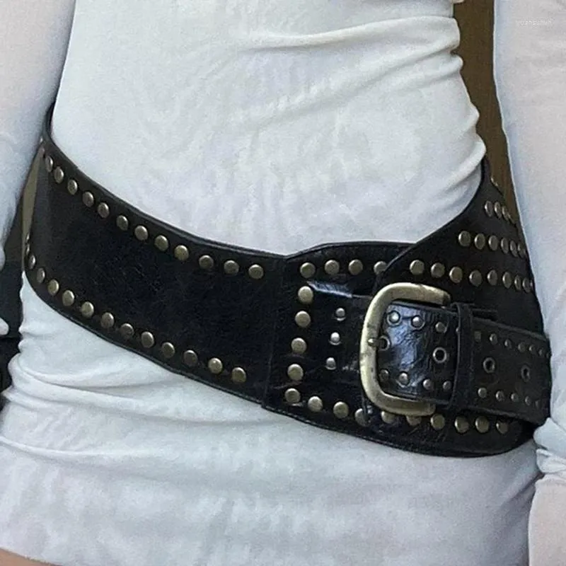 Vintage Boho Disc Western Chunky Oval Concho Belt For Women