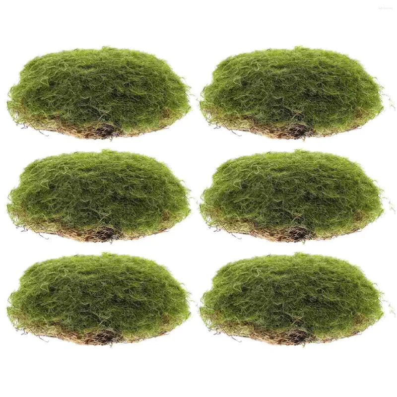 Dekorativa blommor Bonsai Stone Decor Artificial Moss Rocks Micro Green Landscape Imitated Mossy Ornament