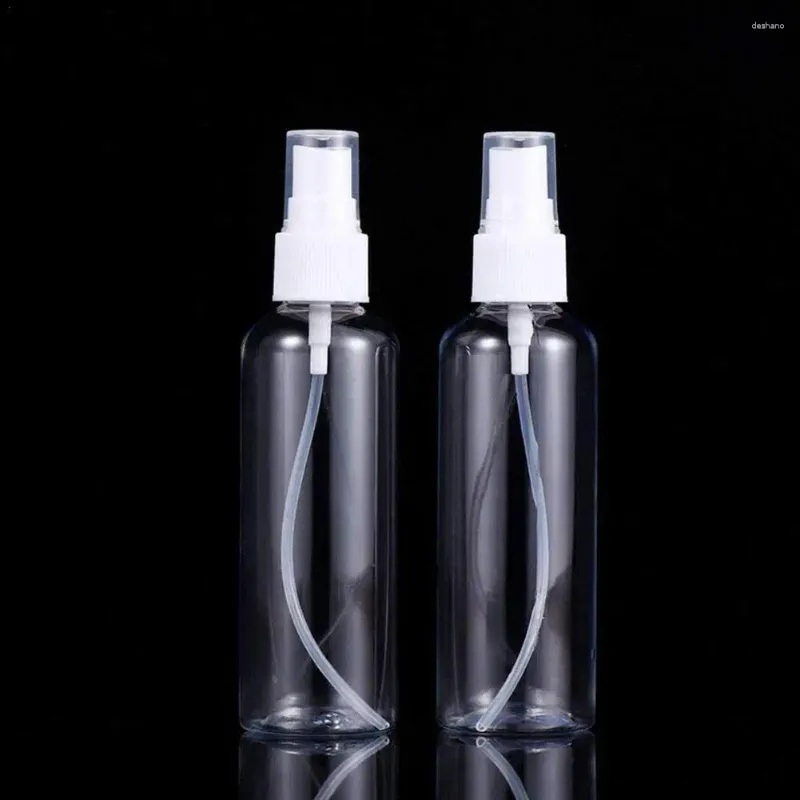 Butelki do przechowywania 2 paczki 250 ml obrotowy spray do sprayu Transparent Pusta plastikowa drobna pompa mgły napełniająca płynne pojemniki