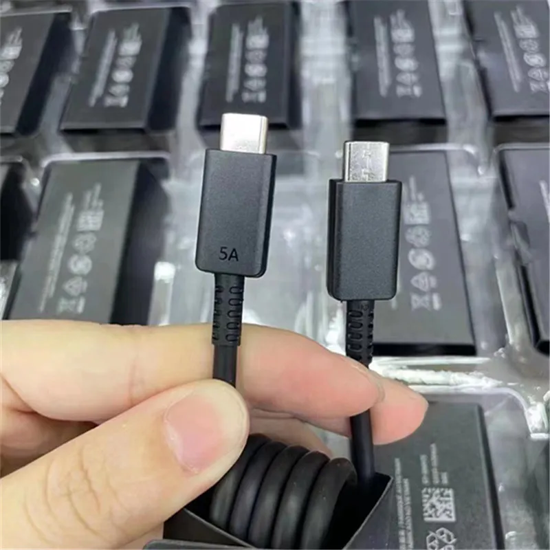 5A 45W USB C To Type C Cable For Samsung Galaxy S24 S23 S22 S21 S20 Ultra N20 Fe USB Super Fast Charging Data Cable Charger Accessories Xiaomi Quick Charging cords with Box