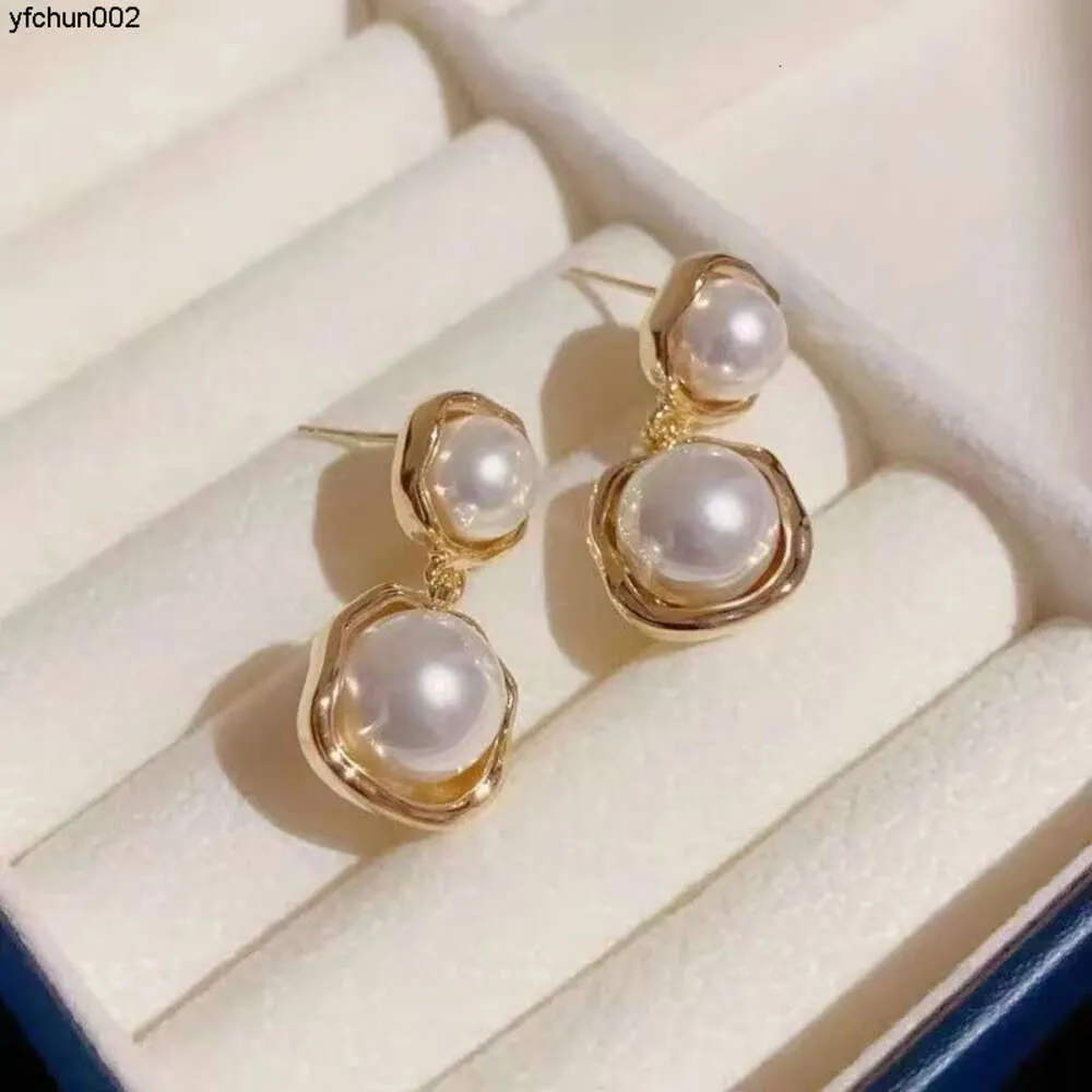 S925 Ago d'argento Eleganti e semplici orecchini di perle in metallo popolari su Internet Individualizzato Celebrity Gioielli Celebrity 4DQ1