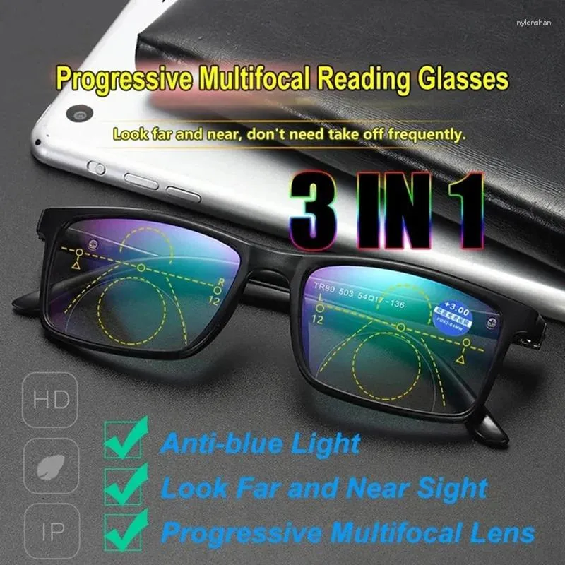 Solglasögon SightToo Progressive Bifocals Reading Glasses Anti Blue Light Presbyopia glasögon