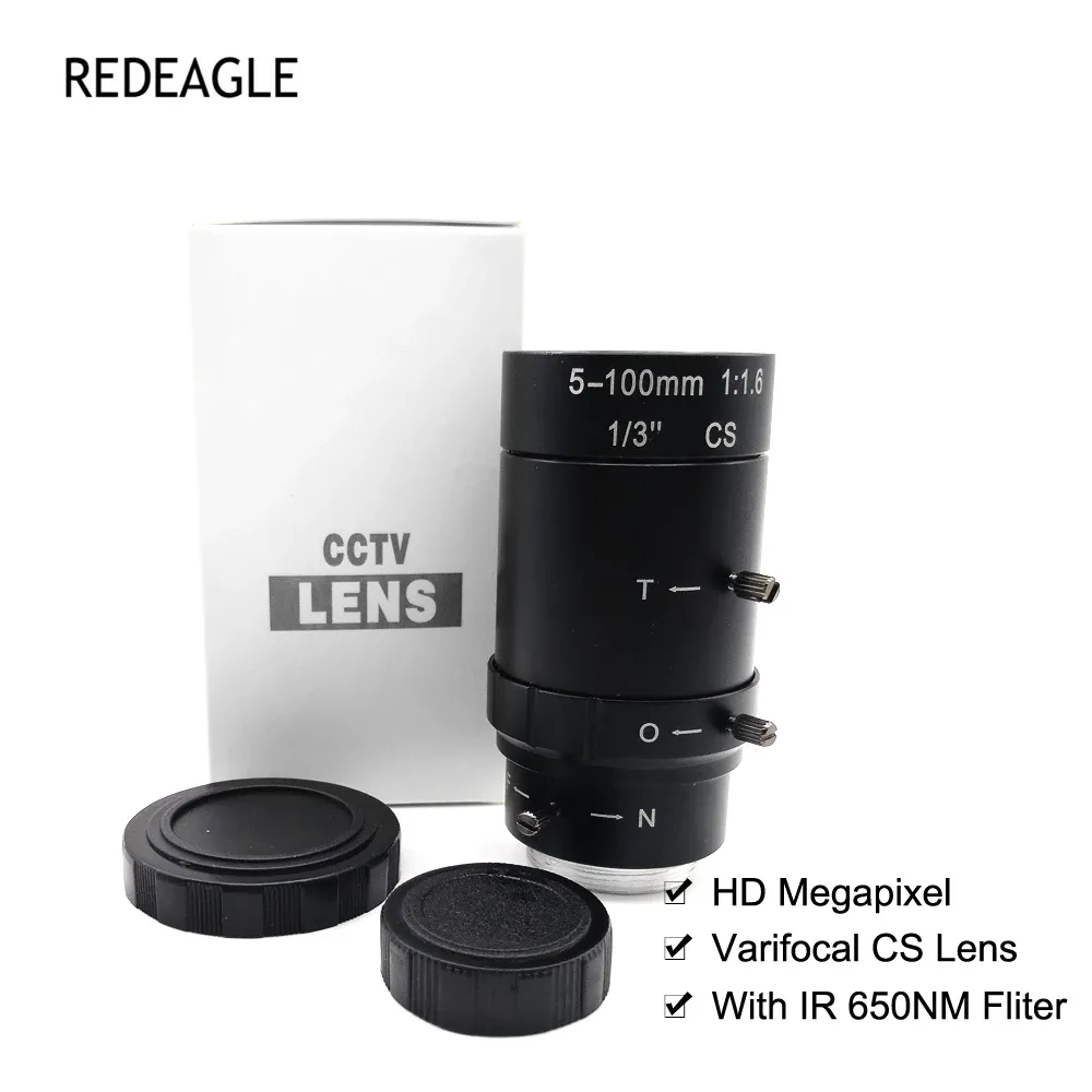 Parts HD 5100mm 660mm Long Focal Length CS Mount Manual Varifocal Zoom CCTV Lens 650nm IR Filter For Industrial Security Camera