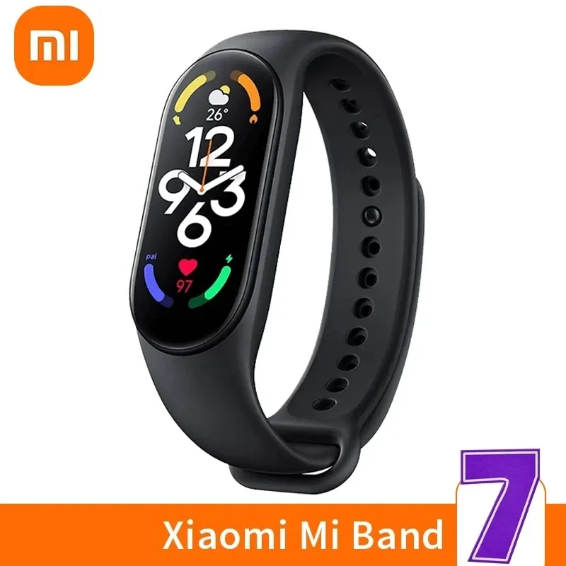 Watches Original Xiaomi Mi Band 7 Smart Watch Armband China version Senaste Support Global Languages ​​Sport Waterproof Smart Watch