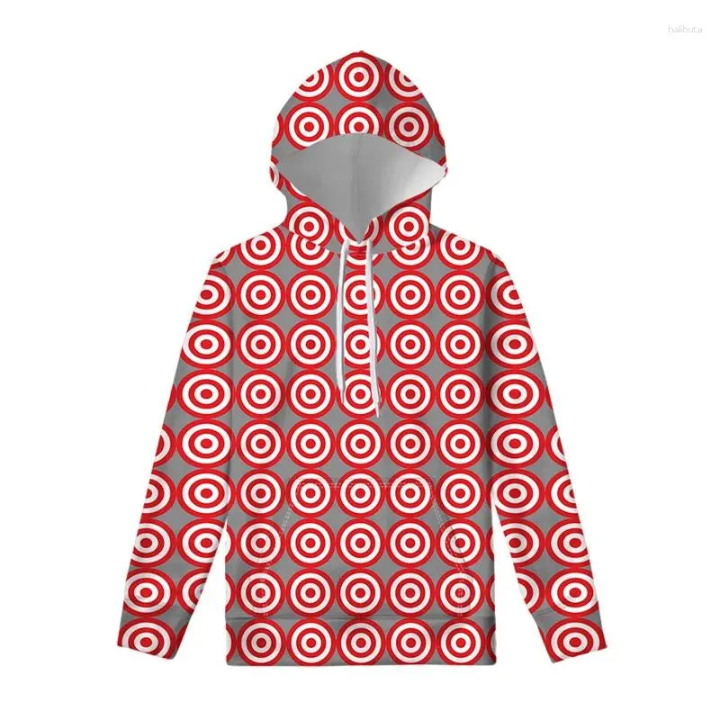 Herren Hoodies Fashion 3D Printed Shooting Bullseye Target Hoodie für Männer cool