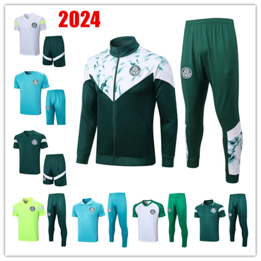 2024 Palmeiras Soccer Jerseys Tracksuits Suit Suit 2024 New Breno Lopes R.Veiga Deyverson 축구 훈련복 남자 아이 재킷 생존 스포츠웨어 최고 품질