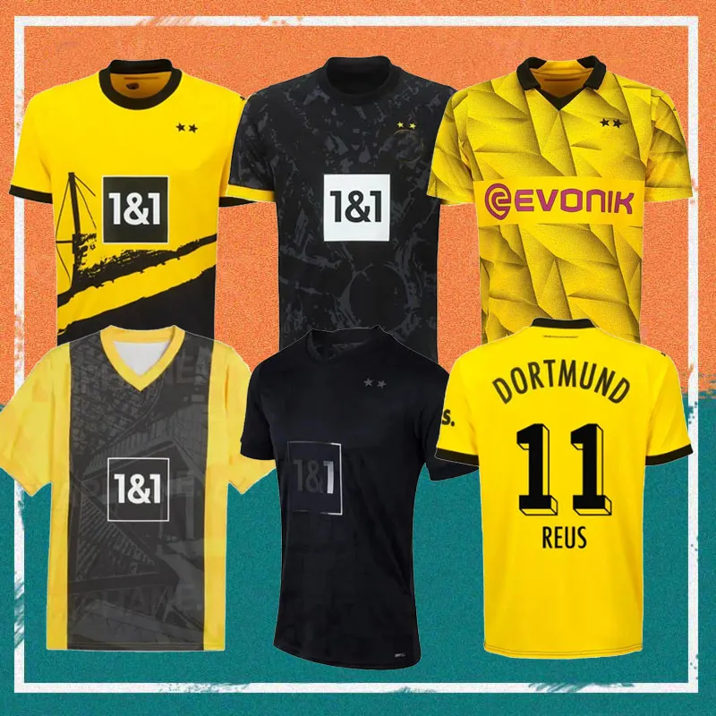 23/24 Reus Reyna Sancho 50th Soccer Jerseys 2023 Cup Version Dortmund Kamara Hummels Adeyemi Brandt Shirt Hazard Ryerson Bynoe-Gittens Kid Kit Football Uniforms