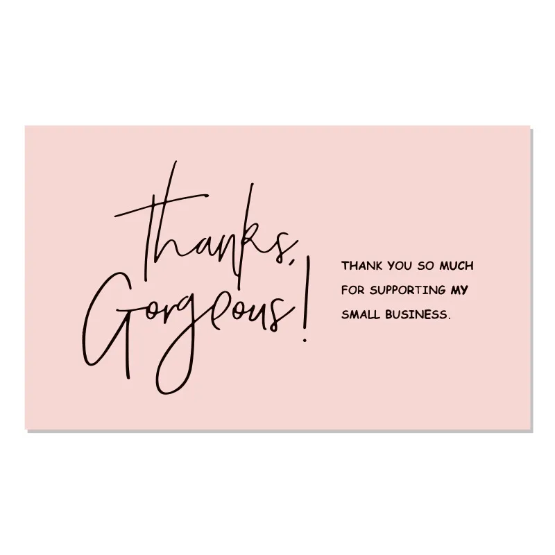 9*5.4cm Thank You So Much Business Greeting Cards Office Package Stationery Message Baking Shop Paper Supplies