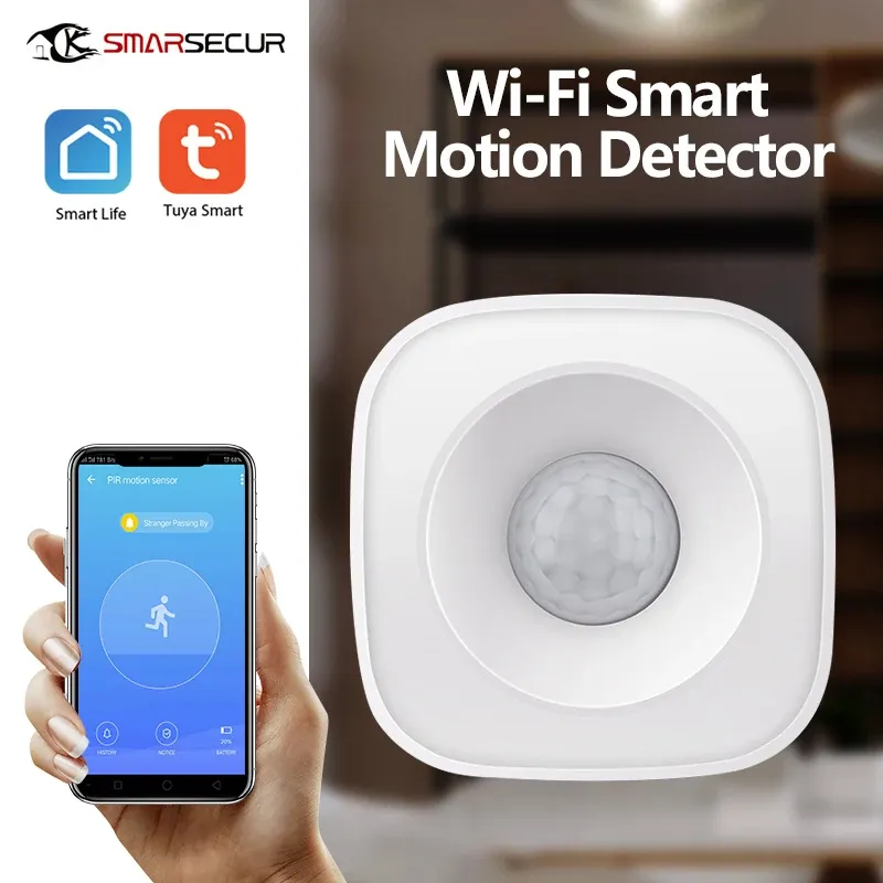 Moduler Tuya Motion PIR Sensor Detector WiFi Movement Sensor Smart Life App Wireless Home Security System
