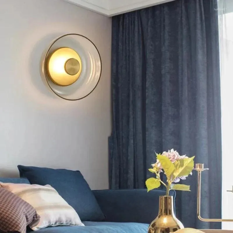 Lampada da parete creativa vetro soggiorno divano da letto camera da letto accanto allo studio designer modello decorativo
