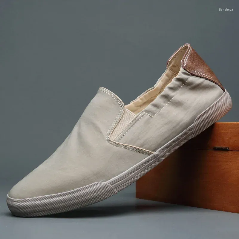 Casual schoenen Ademend canvas heren loafer lente/herfst luie doek rijden gevulkaniseerd lichtgewicht naaien sneaker