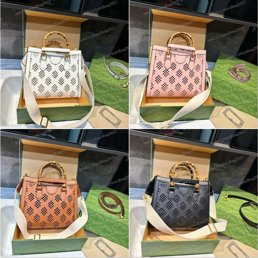 سلسلة شعار جديدة Bamboo Knot تحمل Diana Tote Designer مصمم الأزياء الفاخرة للأزياء الرجعية حقيبة كتف واحدة