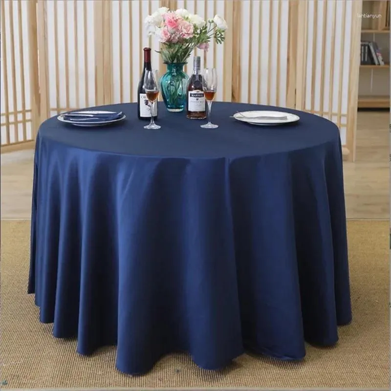 Panno tavolo grande tovaglia rotonda di colore solido impermeabile