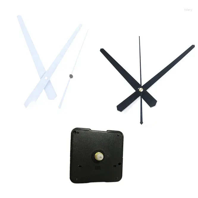 Zegary ścienne 10pcs 3 lata gwarancyjna 13 mm wałk kwarcowy mechanizm ruchu zegara czarnego/białego rąk narzędzia do naprawy zestawu DIY z haczykiem