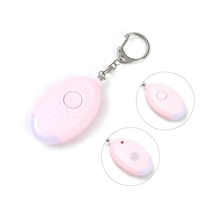 2024 130 dB Sécurité Protéger l'alerte Scream Loud Alarme d'urgence Keychain Sécurité personnelle pour les femmes enfants Elder Girl Alarme d'autodéfense