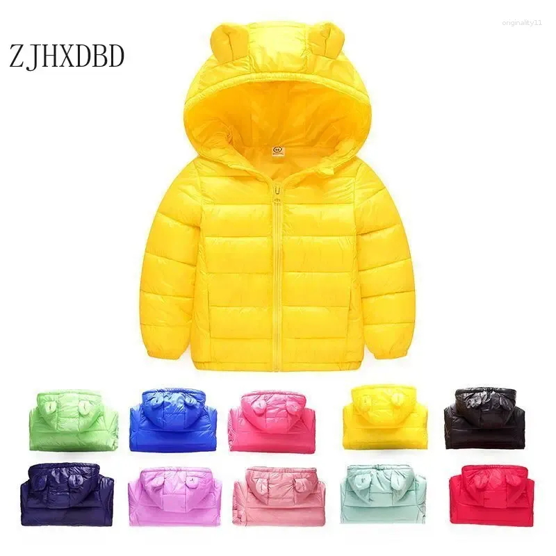 Down Coat Kids Baby Boys Jacke Parka Hell Mädchen Kapuze Winter Ente 1-8 Jahre Kinder Frühling Herbst Außenbekleidung