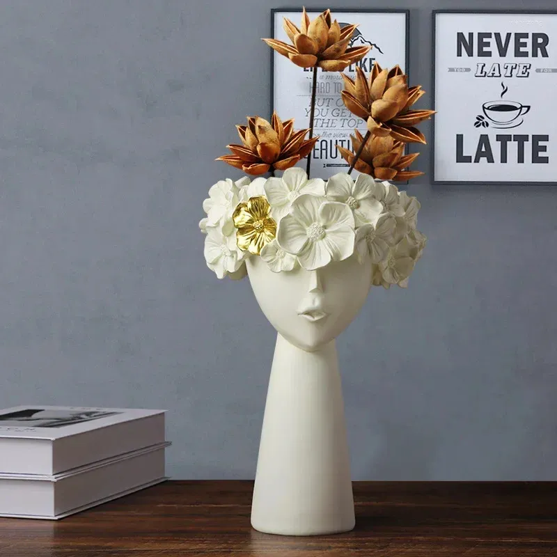 Vasos estilo nórdico garotinha lindas plantas suculentas vaso de decoração de flores de flor coroa de flores dura de decoração de casa presente