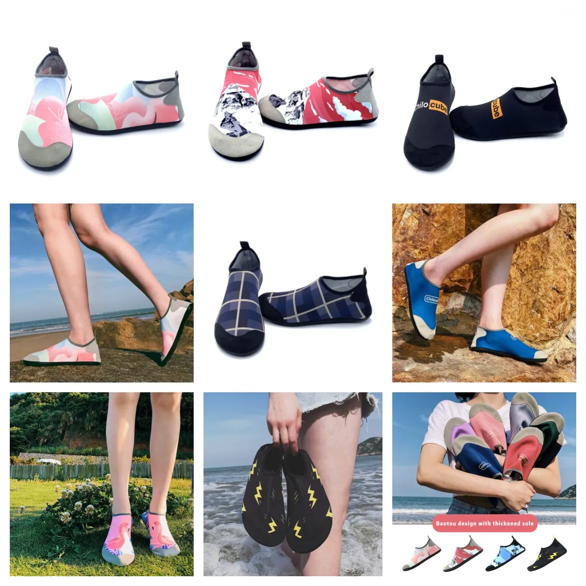 Buty sportowe gai sandałowy mężczyzna i damskie buty boso boso pływanie sportowe zielone buty na zewnątrz plaże sandałowe buty potoku rozmiar 35-46 EUR