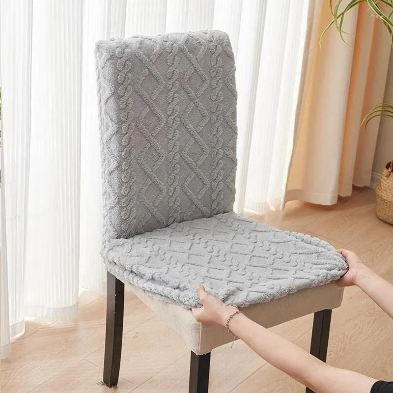 Couvre-chaises Jacquard Stretch Cover Big Elastic Soutr Office Hlebcovers Restaurant Banquet El Home Decoration