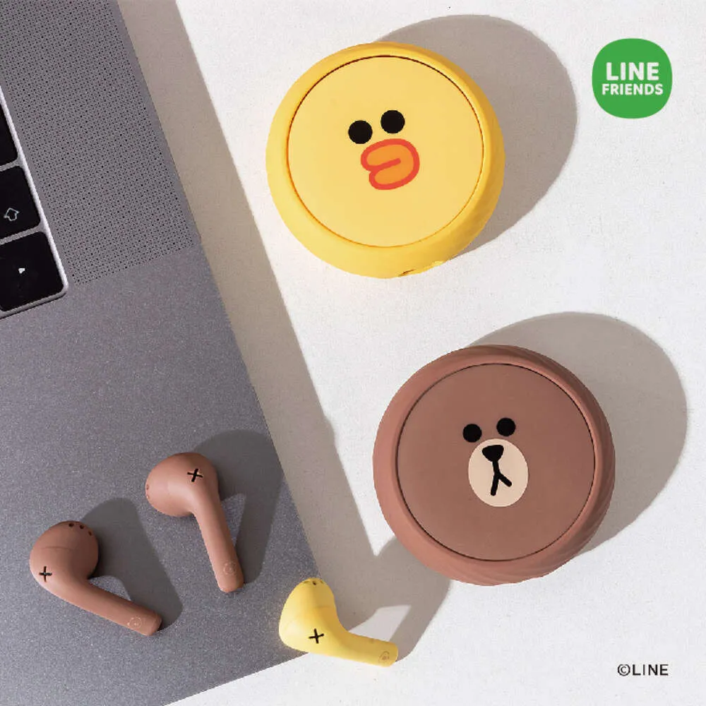 Аутентичные фирменные линейки CO LineFriends Tws Wireless Bluetooth наушники 2021 Новые в ушном беге по снижению шума