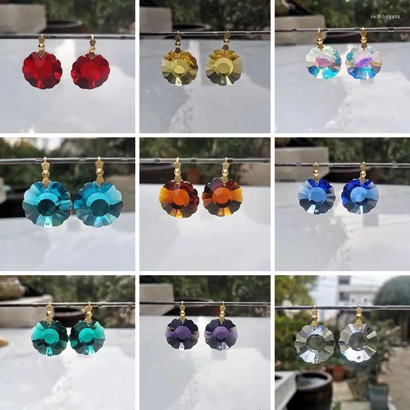 Avize kristal 2pcs 25mm erik çiçeği prizma boncuklar asılı güneş yakalayıcı süslemeler boncuk zincir aksesuarları diy suncatcher